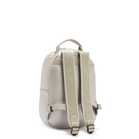 Kipling Seoul Small Metallic Tablet Rugzak Beige | BE 1610MQ